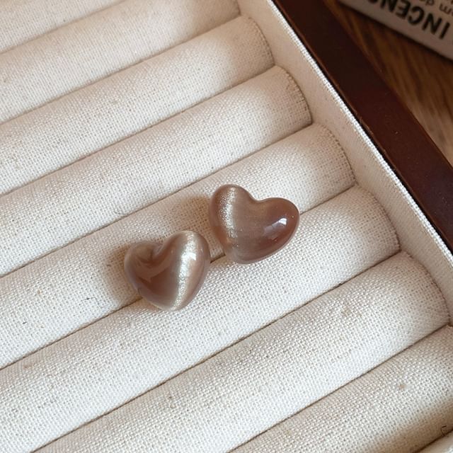 Bead / Alloy Earring Stud Heart