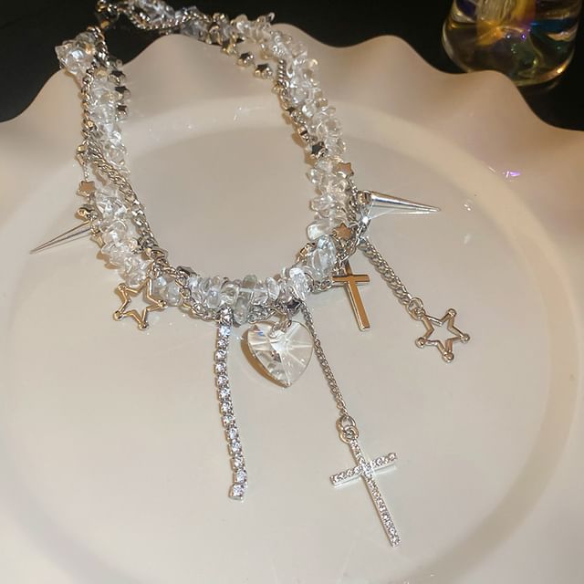 CZ Necklace Rhinestone Pendant