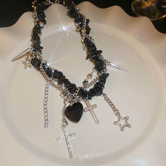 CZ Necklace Rhinestone Pendant