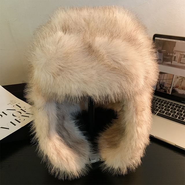 Fluffy Plain Trapper Hat