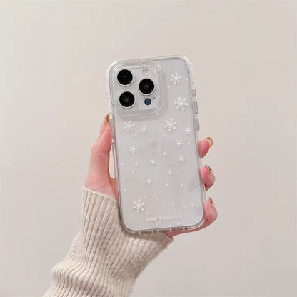 Phone Snowflake Case Strap / Adhesive Decoration Set