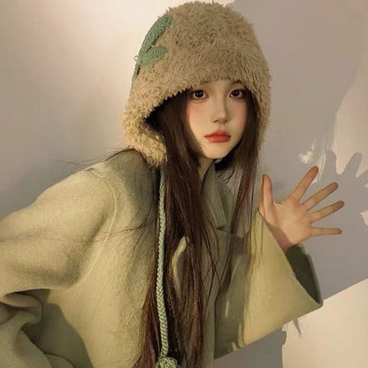 Trapper Chenille Hat Bow Applique