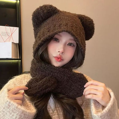 Knit Bear Ear Balaclava