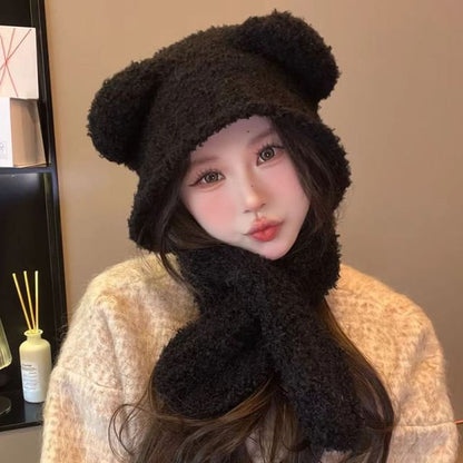 Knit Bear Ear Balaclava