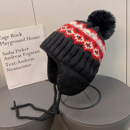Knit Trapper Pom Hat