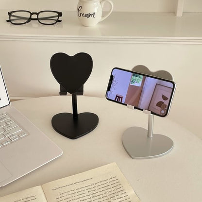 Heart Plastic Adjustable Desktop Phone Stand / Set