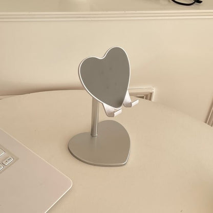Heart Plastic Adjustable Desktop Phone Stand / Set