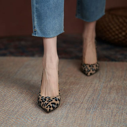 Leopard High Pumps Heel