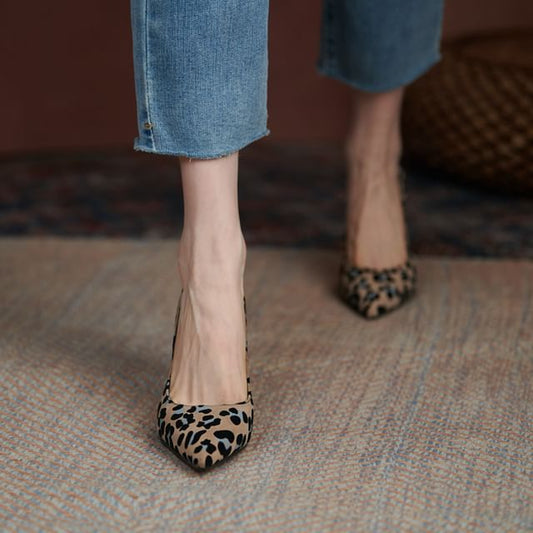Leopard High Pumps Heel
