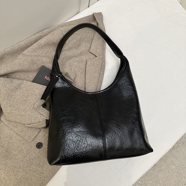 Leather Bag Faux Plain Tote