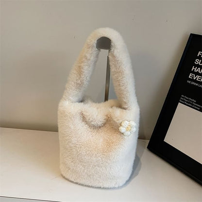 Fluffy Floral Bucket Accent Bag