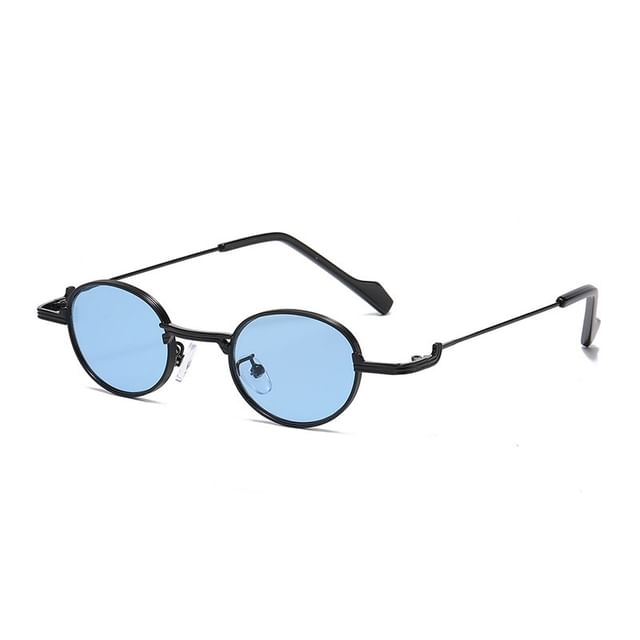 Frame / Eyeglasses Blue Sunglasses Light Round Metal Blocking