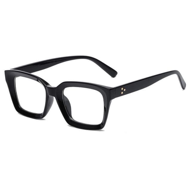 Square Light Blocking Eyeglasses Blue Resin