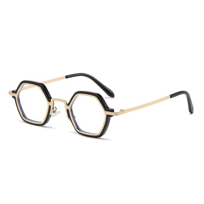 Eyeglasses Light Frame Metal Geometric Blocking Blue