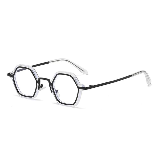 Eyeglasses Light Frame Metal Geometric Blocking Blue