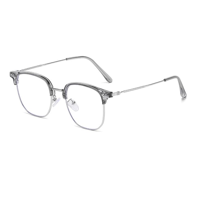 Eyeglasses Frame Light Square Metal Blocking Blue