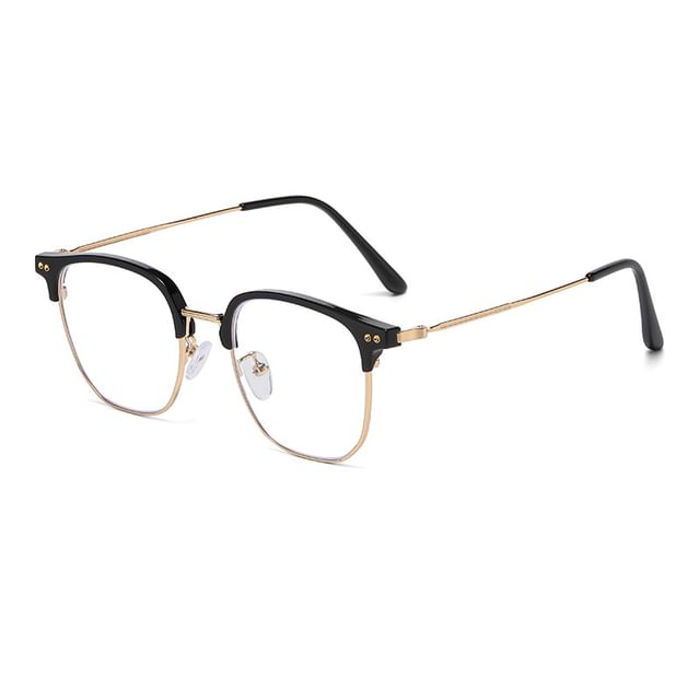 Eyeglasses Frame Light Square Metal Blocking Blue