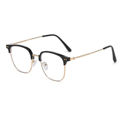 Eyeglasses Frame Light Square Metal Blocking Blue