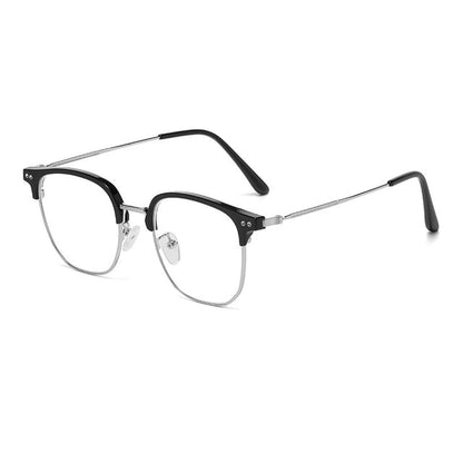 Eyeglasses Frame Light Square Metal Blocking Blue