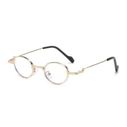 Frame / Eyeglasses Blue Sunglasses Light Round Metal Blocking