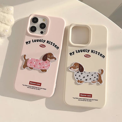 Dog Case Phone Embroidered