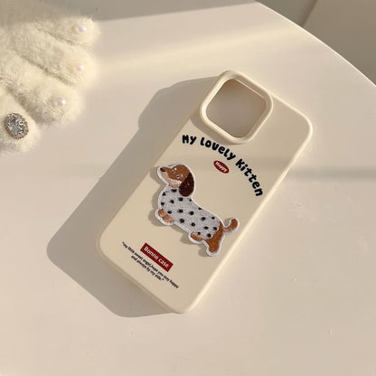 Dog Case Phone Embroidered