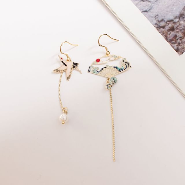 Earring Dangle Alloy (Various Crane Designs)