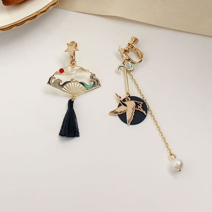 Earring Dangle Alloy (Various Crane Designs)