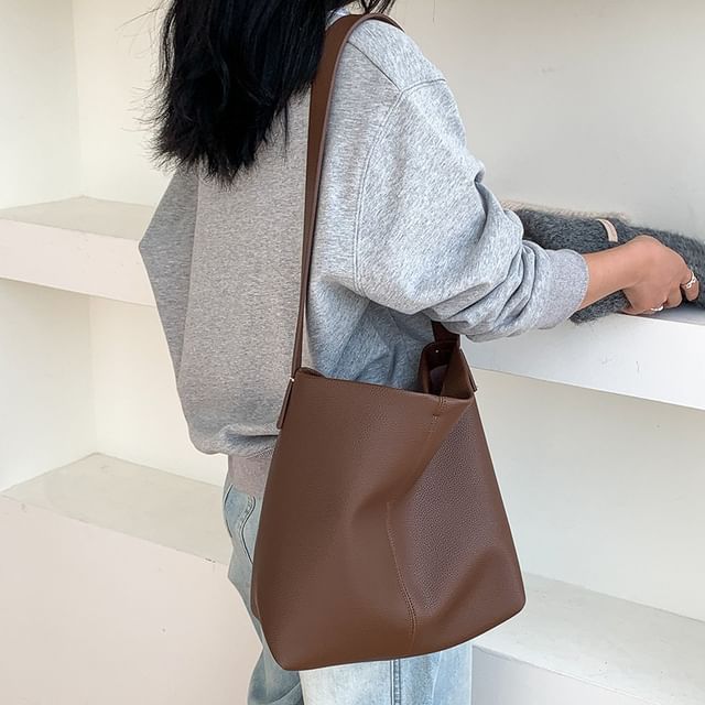 Bucket Faux Bag Leather