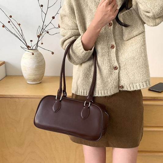 Leather Shoulder Faux Bag