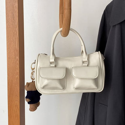 Faux Leather Multi-Pocket Crossbody Bag