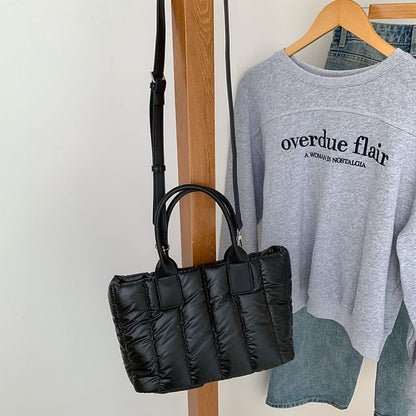 Plain Ribbed Tote Bag