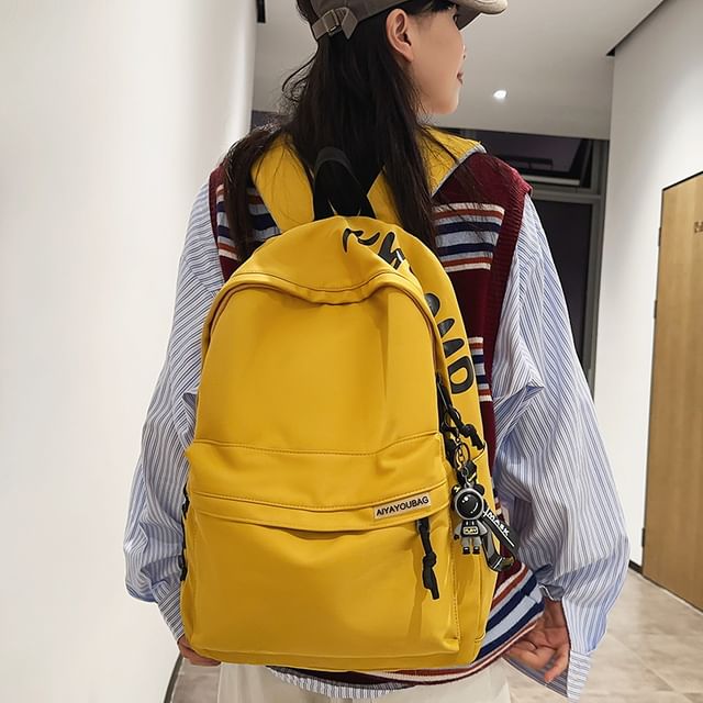 Set Nylon Lettering / Charm Backpack Print Bag Laptop