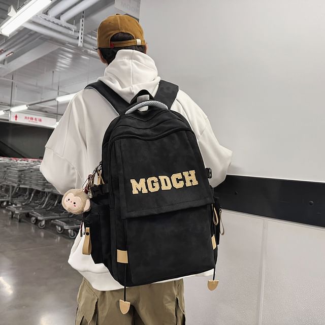 Nylon Charm Bag / Set Applique Laptop Dye Tie Backpack Lettering