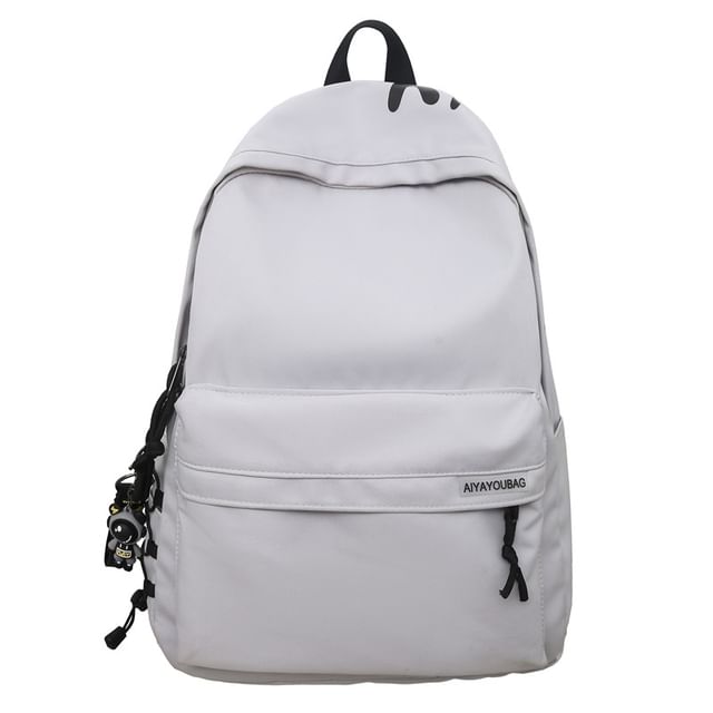 Set Nylon Lettering / Charm Backpack Print Bag Laptop
