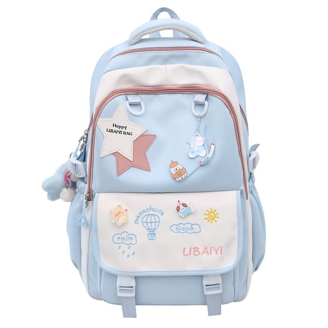 Embroidered Tote Badge Star Nylon Set / Bag Laptop Charm Backpack Applique