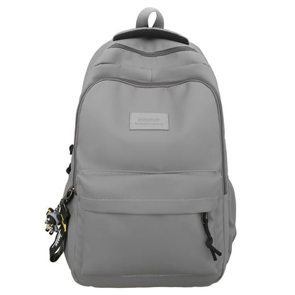 / Applique Charm Backpack Set Laptop Plain Bag