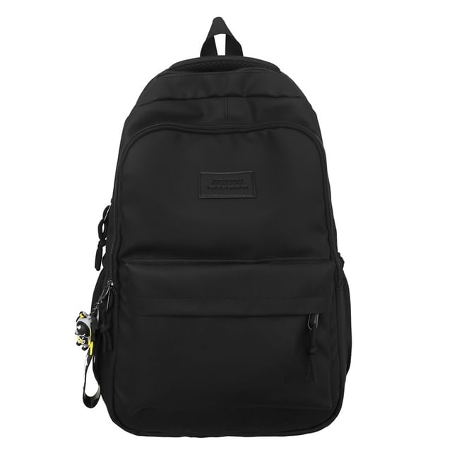 / Applique Charm Backpack Set Laptop Plain Bag