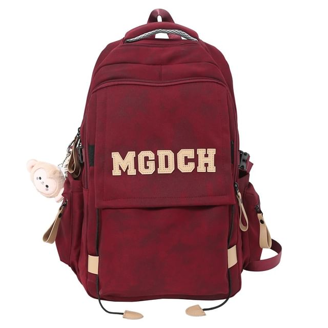 Nylon Charm Bag / Set Applique Laptop Dye Tie Backpack Lettering