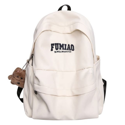 Laptop Nylon Charm Lettering / Embroidered Backpack Bag Set