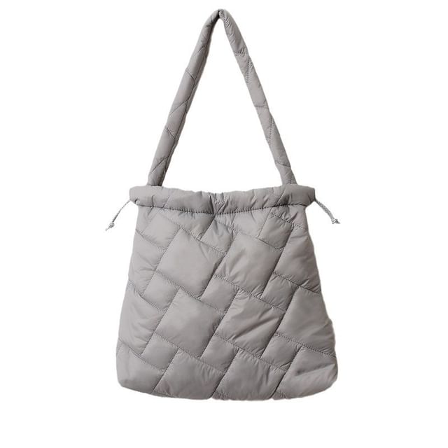 Tote Quilted Plain Drawstring Bag