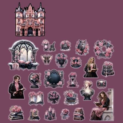 Collage / Rose / Winter / Castle Sticker