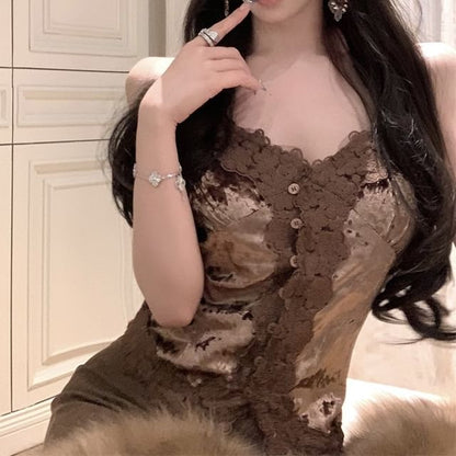 Top Plain Trim Cami Corp Frill