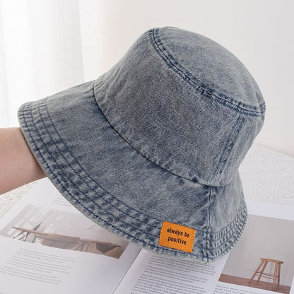 Bucket Denim Applique Hat
