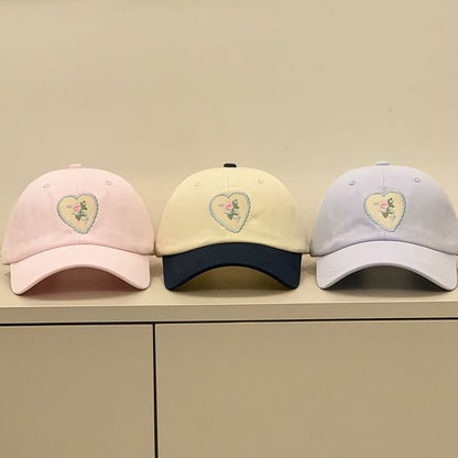 Floral Cap Embroidered