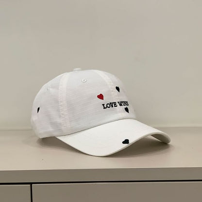 Embroidered Heart Cap