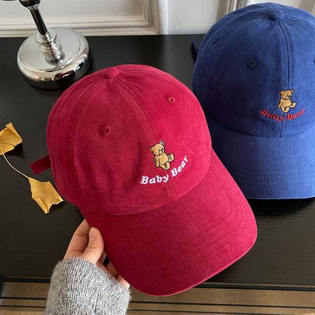 Embroidered Cap Baseball Bear