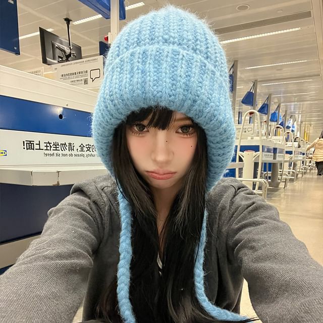 Plain Hat Bonnet Knit