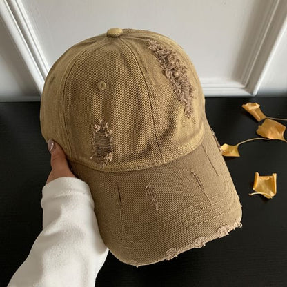 Plain Baseball Cap Distressed