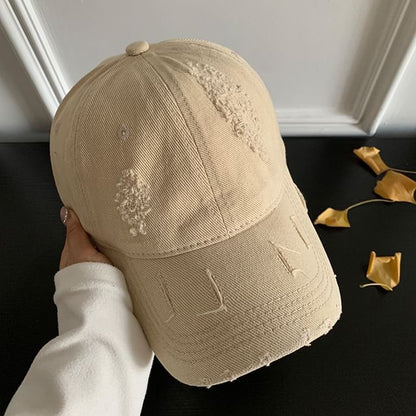 Plain Baseball Cap Distressed